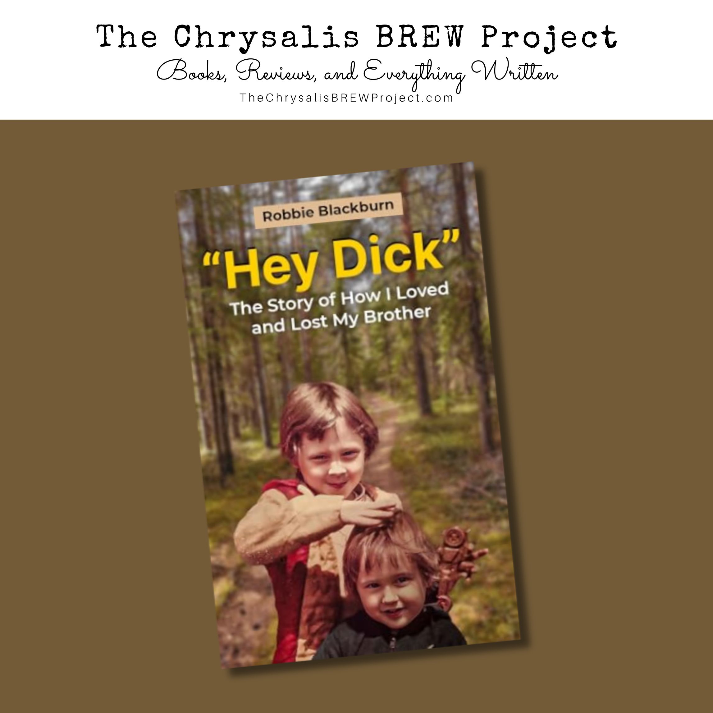 Cover of "Hey Dick" by Robbie Blackburn, showcasing two children in a forest setting, with the title prominently displayed.