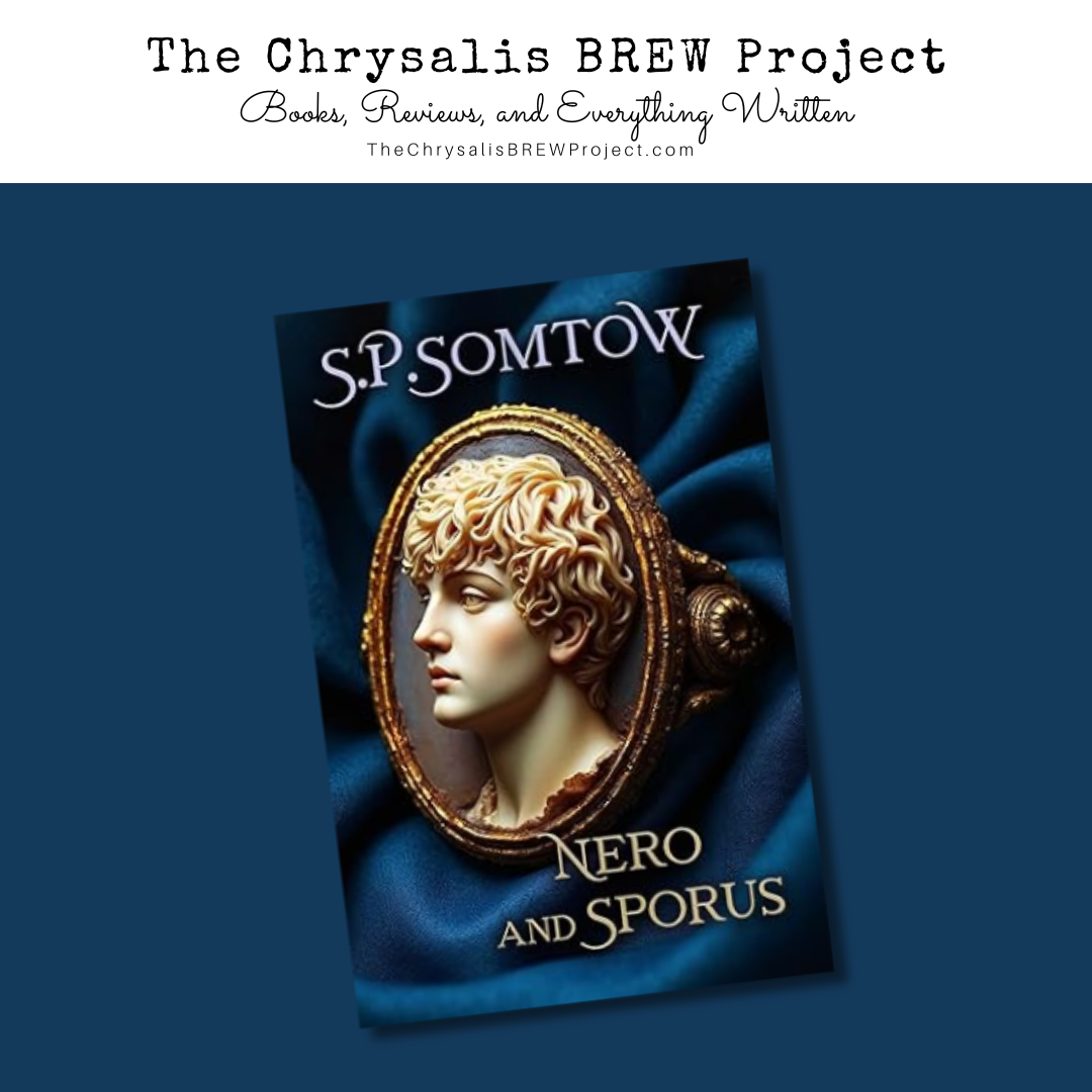Book cover featuring a classical portrait of a young man, framed elegantly, with the title "Nero and Sporus" prominently displayed.